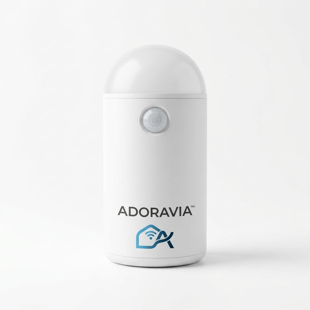 Adoravia™ Smart Dual-Mode Motion Sensor – PIR + RF Detection, Wireless App & Hub Connectivity, Flexible Mounting for Home Automation