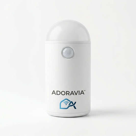 Adoravia™ Smart Dual-Mode Motion Sensor – PIR + RF Detection, Wireless App & Hub Connectivity, Flexible Mounting for Home Automation