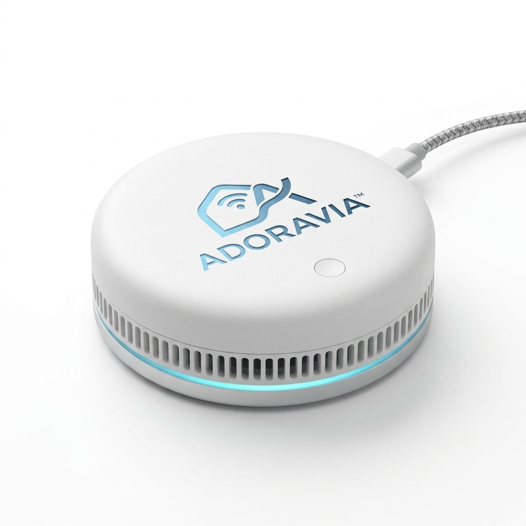 Adoravia™ Compact Smart Connectivity Hub – USB-Powered Home Gateway with Secure Adhesive Mount, Passive Cooling & Plug-and-Play Setup