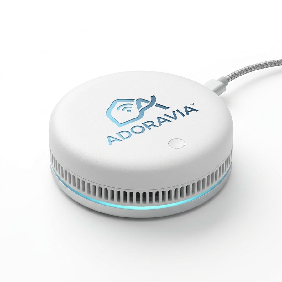 Adoravia™ Compact Smart Connectivity Hub – USB-Powered Home Gateway with Secure Adhesive Mount, Passive Cooling & Plug-and-Play Setup