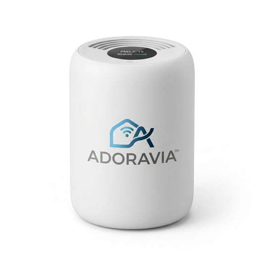 Adoravia™ Smart Air Purifier with Real-Time PM2.5 Monitoring – 3-Stage HEPA Filtration, Smart & Sleep Modes, Quiet Bedroom Air Cleaner