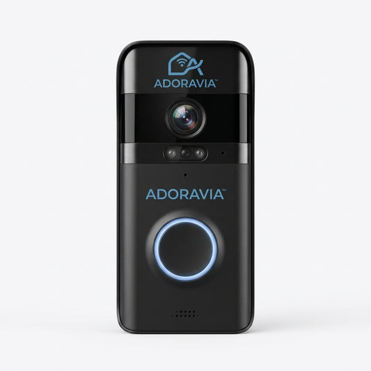 Adoravia™ 2K Wireless Video Doorbell Camera – 160° Wide-Angle View, Smart Motion Detection, Rechargeable Battery & App-Connected Front Door Security