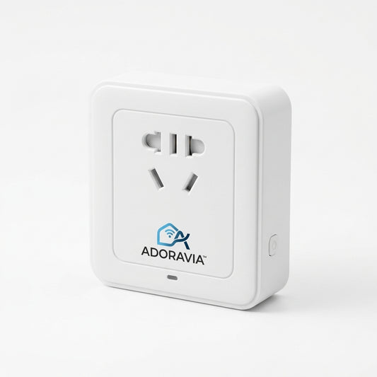 Adoravia™ Smart Wi-Fi Power Outlet – App & Voice Control, Energy Monitoring, One-Touch Operation and Multi-Device Home Power Management
