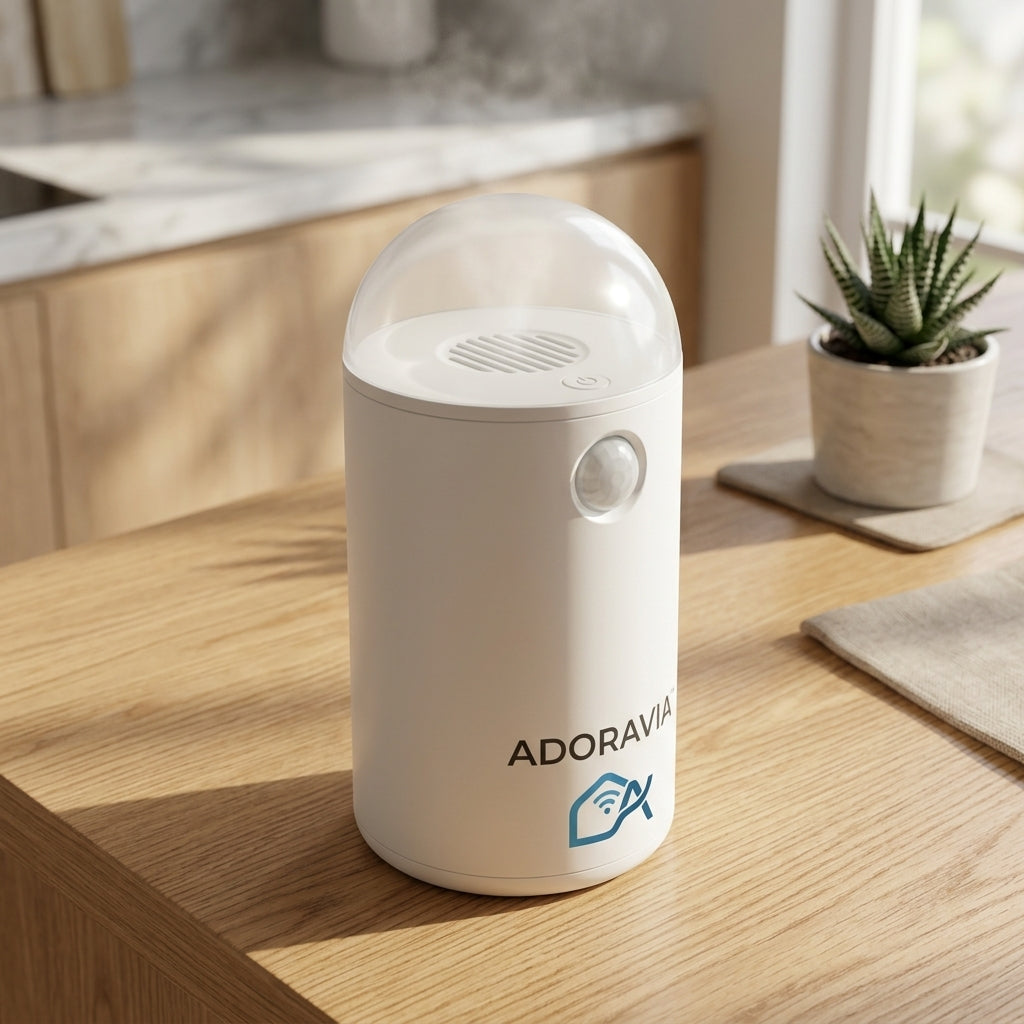 Adoravia™ Smart Dual-Mode Motion Sensor – PIR + RF Detection, Wireless App & Hub Connectivity, Flexible Mounting for Home Automation