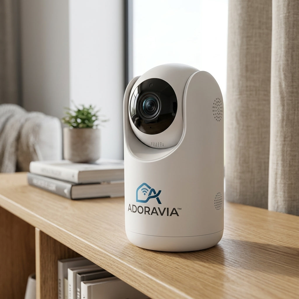 Adoravia™ 2K Smart Indoor Security Camera – Day & Night HD Monitoring, Two-Way Audio, Motion Alerts & App Control